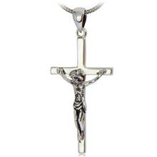 Женский кулон в виде креста с Иисусом из чистого серебра 925 пробы 2024 - купить недорого