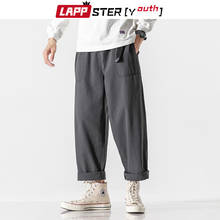 LAPPSTER-Youth Men Belt Vintage Harajuku Cargo Pants 2022 Joggers Man Solid Joggers Korean Harem Pants Male Casual Baggy Trouser 2024 - buy cheap