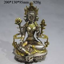 Estatua de budismo tibetano dorado, herramientas de cobre, decoración de boda, latón, 20cm 2024 - compra barato