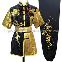 Chinês wushu uniforme kungfu roupas de artes marciais terno changquan dragão bordado roupa para o sexo masculino feminino menina menino crianças adulto 2024 - compre barato