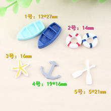 DIY Jewelry Findings Resin Cabochon Cute Sea Star Boat Anchor Lifebuoy Paddle Flatback Clay  Beads Charms Material Hair Clip DIY 2024 - buy cheap
