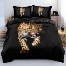 3D Duvet Covers Sets Pillow Cottom Set Linens Bed Twin King Queen Full Double Single Size Leopard Custom Design Black Bedclothes 2024 - buy cheap