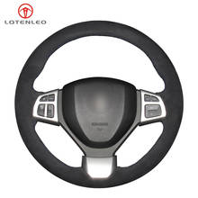 LQTENLEO Black Suede Car Steering Wheel Cover For Suzuki Swift 2011-2017 Swift Sport 2011-2017 Vitara S 2015 2016 2017 2018 2019 2024 - buy cheap