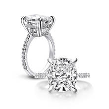 ANZIW 925 Sterling Silver 6ct Cushion Cut Ring 4 Prong Sona Simulated Diamond Engagement Rings Women Big Stone Wedding Jewelry 2024 - buy cheap