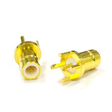 Conector macho SMB RF coaxial, PCB, recto, chapado en oro, novedad, venta al por mayor, 1 ud. 2024 - compra barato