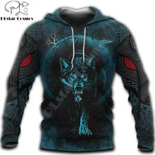 Beautiful Viking Moon Wolf Tattoo 3D Printed Unisex Deluxe Hoodie Sweatshirt Pullover Casual Tracksuit sudadera hombre DW0350 2024 - buy cheap