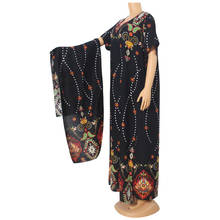 Black Fashion Print Long Maxi Dress Women's Print Loose Robe Daily Evening Party Dress African Dresses For Lady 2024 - buy cheap