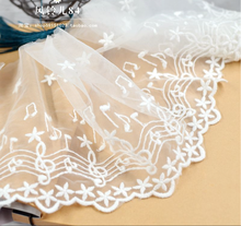 1 Meter/lot Width 13cm Delicate White Notes Lace Applique Trim Ribbon Embroidered DIY Clothing Garment Sewing Accessories 2024 - buy cheap