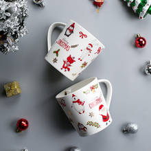 Cute Santa Christmas Mugs Cartoon Creative White Ceramic Mug for Couple with Handle Chavenas De Cafe Christmas Milk Mug MM60MKB 2024 - buy cheap
