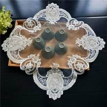 European Luxury Lace Embroidery Restaurant Kitchen Placemat Dining Coffee Table Mat Napkins Christmas Wedding Coaster Food Cloth 2024 - buy cheap