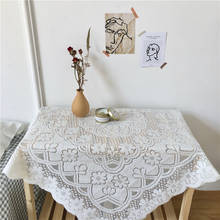 Cutelife Ins Lace White Tablecloth Rectangle Table Cover Picnic Dessert Tablecloth Wedding Art Background Decoration Table Cloth 2024 - buy cheap