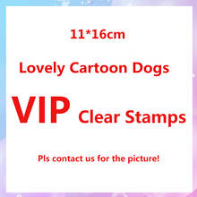 Lovely Cartoon Dogs Transparent Silicone Clear Stamps DIY Seal for Scrapbooking Card Making Photo Album Decorative Stamp Sheet 2024 - buy cheap