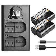 EN-EL15 Bateria + USB Carregador LEVOU para Nikon DSLR D500 D600 D610 D750 D7000 D800 D800E D850 D810 EN-EL15A 2024 - compre barato