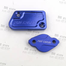 Motorcycle CNC Front & Rear Brake Fluid Reservoir Cover Cap For YAMAHA YZ125 YZ250 YZ250F YZF250 YZ450F YZF450 YZ250FX YZ250X 2024 - buy cheap