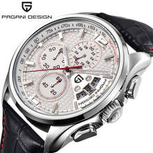 Pagani design-relógio de pulso masculino de couro, à prova d'água, marca de luxo, negócios, quartzo, esportivo 2024 - compre barato