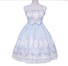 Vestido japonés sin mangas de Lolita, de gasa, kawaii, Loli, para fiesta de té, retro, Princesa, JSK 2024 - compra barato