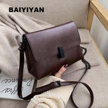 New Fashion Women Bag Oil Wax PU Leather Shoulder Bags Hasp Handbags Small Flap Crossbody Bags for Ladies Messenger Bags 2024 - buy cheap