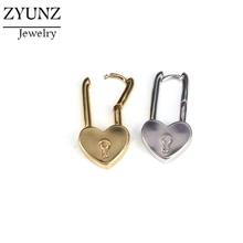 4 Pairs, New Fashion Heart Huggie Hoop Earrings for Women Safety Pin Earrings Vintage Boho Gold Silver Color 2020 Brincos Gifts 2024 - buy cheap