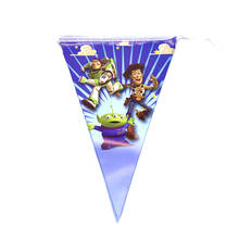 Disney Toy Story Theme 10pcs/lot Kids Birthday Party 2.5m Paper Banners Baby Shower Festival Flag Banner Decoration Supplies 2024 - buy cheap
