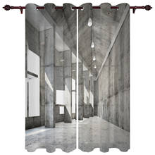Light Building Cement Living Room Kitchen Bathroom Curtains For Children's Bedroom Window Decoration Hanging Cloth Curtains 2024 - buy cheap