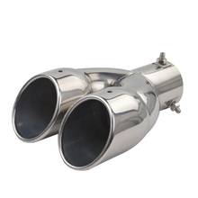 New Muffler exhaust Dual Exhaust Tip Tailpipe 2.5 Inch Inlet 3\" outlet 8.1\" Length Polished Stainless 1.2mm Thickness (Double 2024 - buy cheap