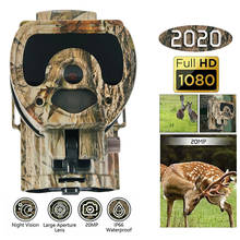 1080P Hunting Camera 20MP Wild Animal Detector Trail Camera HD IP66 Waterproof Monitoring Infrared Heat Sensing Night Vision 2024 - buy cheap