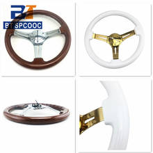 Spooc-volante deportivo de 14 pulgadas y 350mm para coche, volante de derrape de madera sólida, Universal, Color blanco 2024 - compra barato