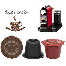 3pcs Refillable Reusable Coffee Capsule Filters  With Plastic Spoon Filter Pod for Siccsaee Filters Nespresso Machine 2024 - buy cheap