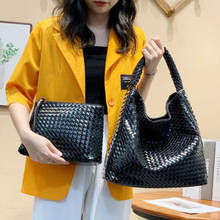 2021 New Handmade Fashion Woven Large Capacity Ladies Big Bag + Wallet Tote Bags Portable Shoulder Bags 2024 - buy cheap