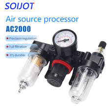 Medidor regulador de presión de 1/4 ", filtro de compresor de aire, separador de humedad de aceite para filtros de agua, deshumidificador, AC2000-02 2024 - compra barato