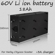 60v 18Ah lithium ion battery 18650 batteries pack BMS built in for X9 X20harley Citycoco Scooter Bicycle +3A Charger 2024 - buy cheap