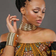 Gargantilla Africana étnica de cuello largo para mujer, Collar de Metal, collares con colgante, Collar, accesorios de joyería 2024 - compra barato