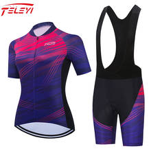 TELEYI  Women Cycling Jerseys Sets MTB Bike Cycling Clothing Breathable Mountian Bicycle Clothes Summer Bike uniform Wear 2024 - buy cheap