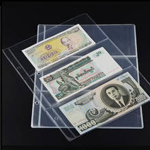 10Pcs Money Banknote Paper Money Album Page Collecting Holder Sleeves 3-slot Loose Leaf Sheet Album Protection New Arrive 2024 - buy cheap