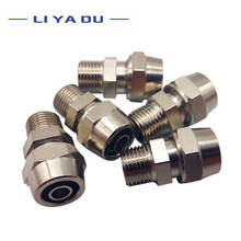Conector de tubo de mangueira, conector pneumático rápido de tubo de ar od pc14 16mm com rosca-3/8 3/8 1/4 "bsp com 10 peças 2024 - compre barato
