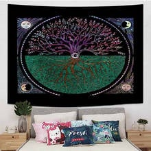 Mandala sun moon tapeçaria parede pendurado celestial pano tapeçaria hippie tapetes de parede decoração do dormitório psicodélico trippy tapeçaria 2024 - compre barato