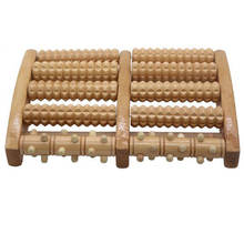 5 Rows Wooden Roller Foot Massager Reflexology Relax Relief Massager Health Therapy Relax Massage Tools 2024 - buy cheap
