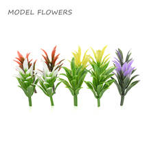 Flor artificial en miniatura de 3CM, modelo de flor/hierba a escala, Escena de parque, modelo de hierba para mesa de arena, diseño de paisaje 2024 - compra barato