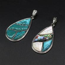 Natural Abalone Shell Pendant Drop shape Mix-Color Mother of Pearl Exquisite charms For jewelry making DIY Necklace accessories 2024 - buy cheap