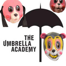 The Umbrella Academy Cosplay Mask Hazel Cha Cha Emulsion Head Masks Latex Headwear Halloween Carnival Party Costumes Props 2024 - buy cheap
