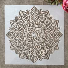 Plantilla decorativa de 30x30cm, Mandala geométrico B2, bricolaje, para pintura en capas, álbum de recortes, relieve 2024 - compra barato