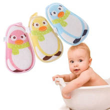 Bebê toalha acessórios pouco pinguim infantil chuveiro torneira escovas de banho esponja algodão esfregando lavagem do corpo da criança escovas banho 2024 - compre barato