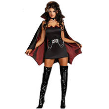 Halloween Vampire Cosplay Costumes Women Girl Bat Suit Fancy Carnival Easter Festival Party Disguise Dress Cloak 2024 - buy cheap