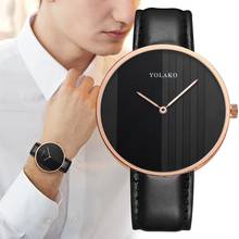 YOLAKO Watches Men'S Casual Sport Quartz Leather Band New Strap Watch Analog Wrist Watch Reloj Mujer Montre Femme 2021 Dropship 2024 - buy cheap