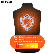 JACKSANQI New Winter Men Women's Thick USB Zone 9 Heating Hiking Vest Outdoor Sports Warm Skiing Camping Sleeveless Coats RA434 2024 - buy cheap