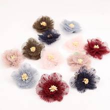 4Pcs  Flower Ball Padded Appliques For Clothes DIY Children's Hair Clip Hat Crafts Patches Decor Ornament Accessories 2024 - buy cheap