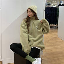Winter Thick Hoodies Fashion Solid Color Hooded Sweatshirt Women Hip Hop Fleece Casual Tops Hoodie Female Streetwear Plus Velvet 2024 - buy cheap