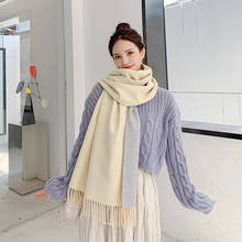 New arrival fashion temperament ladies high quality knit comfortable warm thick women tassel double sides high quality scarf 2024 - buy cheap