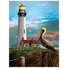 5d DIY Diamond Embroidery Seascape Lighthouse Toucan Diamond Painting Cross Stitch Mosaic Rhinestone Home Decoration Picture 2024 - buy cheap