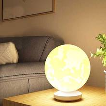 Lámpara LED de Luna, luz de noche con impresión 3D, Interruptor táctil regulable, recargable, para mesita de noche, escritorio, envío directo 2024 - compra barato